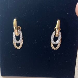 Elegant Gold and Silver Hoop Earrings